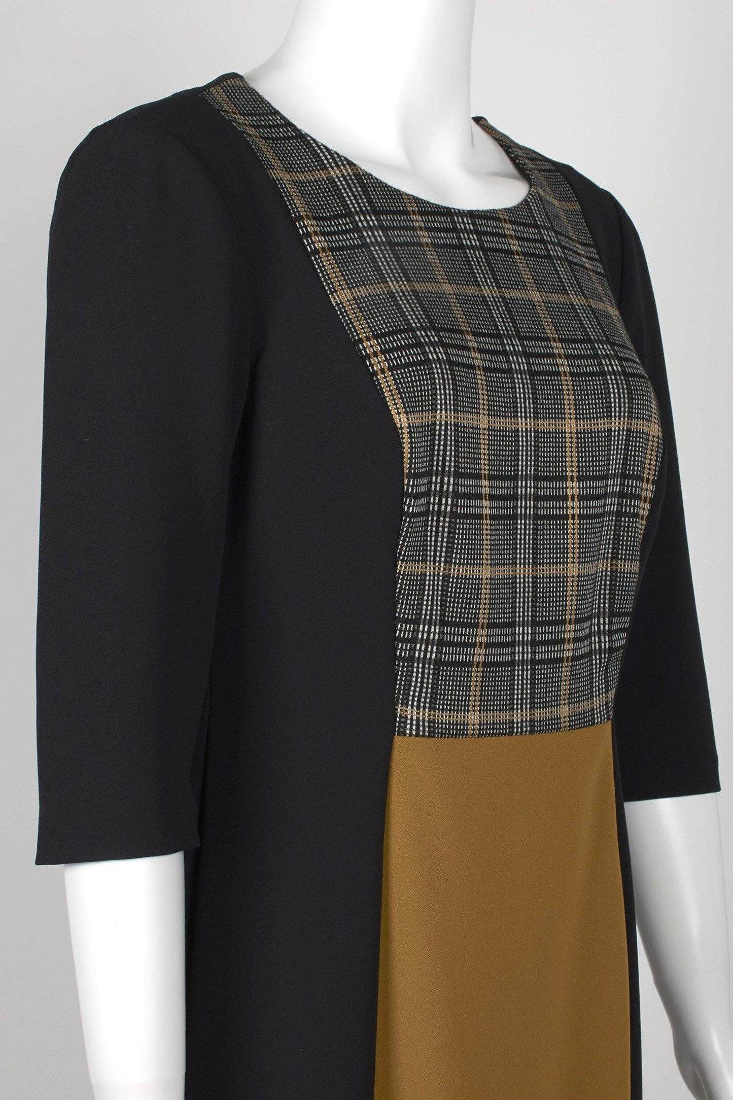 Connected Apparel 3/4 Sleeve Short Cocktail Dress - The Dress Outlet