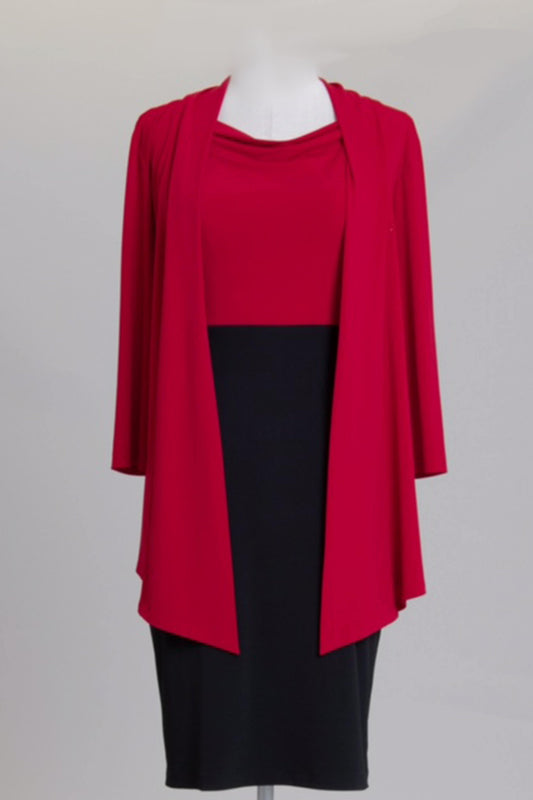 Connected Apparel Short Plus Size Jacket Dress - The Dress Outlet