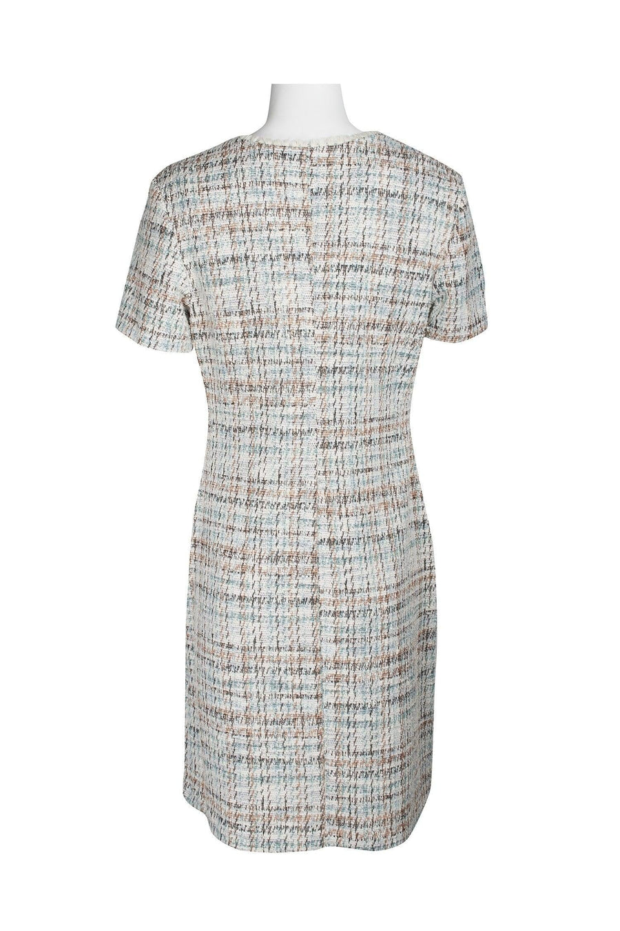 Connected Apparel Short Sleeve Pocket Knit Dress - The Dress Outlet