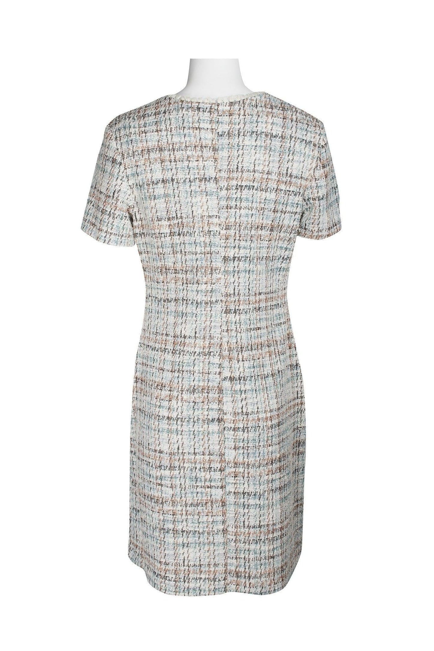 Connected Apparel Short Sleeve Pocket Knit Dress - The Dress Outlet