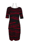 Connected Apparel Short Sleeve Tiered Print Dress - The Dress Outlet