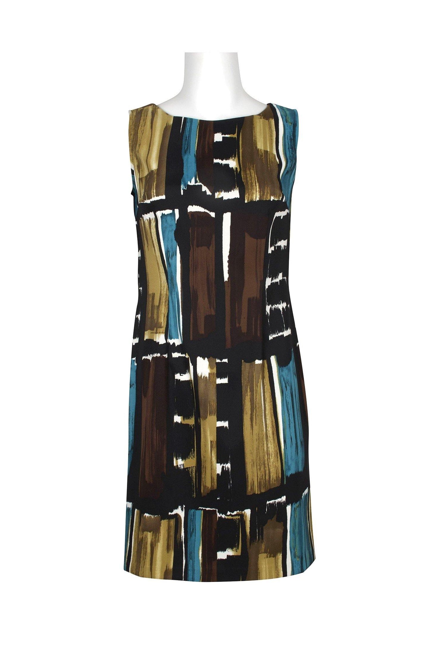 Connected Apparel Short Sleeveless Print Dress - The Dress Outlet