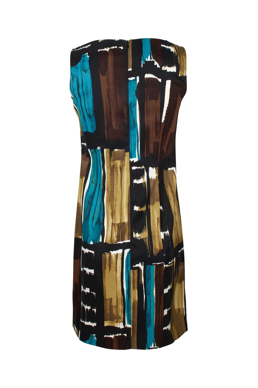 Connected Apparel Short Sleeveless Print Dress - The Dress Outlet