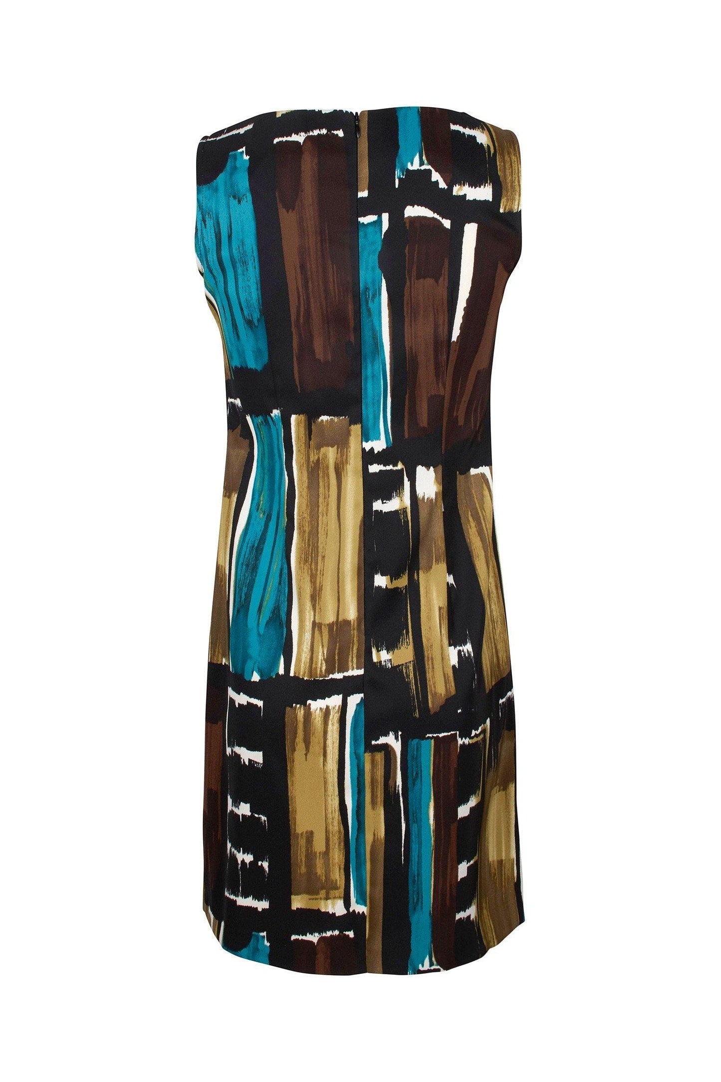 Connected Apparel Short Sleeveless Print Dress - The Dress Outlet