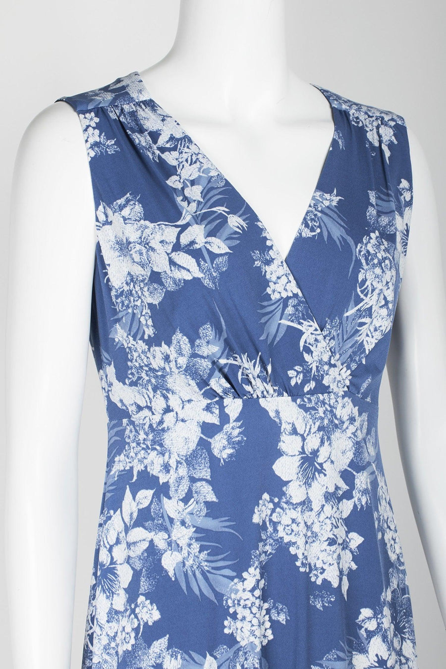 Connected Apparel Sleeveless Short Floral Dress - The Dress Outlet
