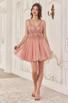 Cocktail Dresses Short A Line Cocktail Glitter Dress Rose Gold
