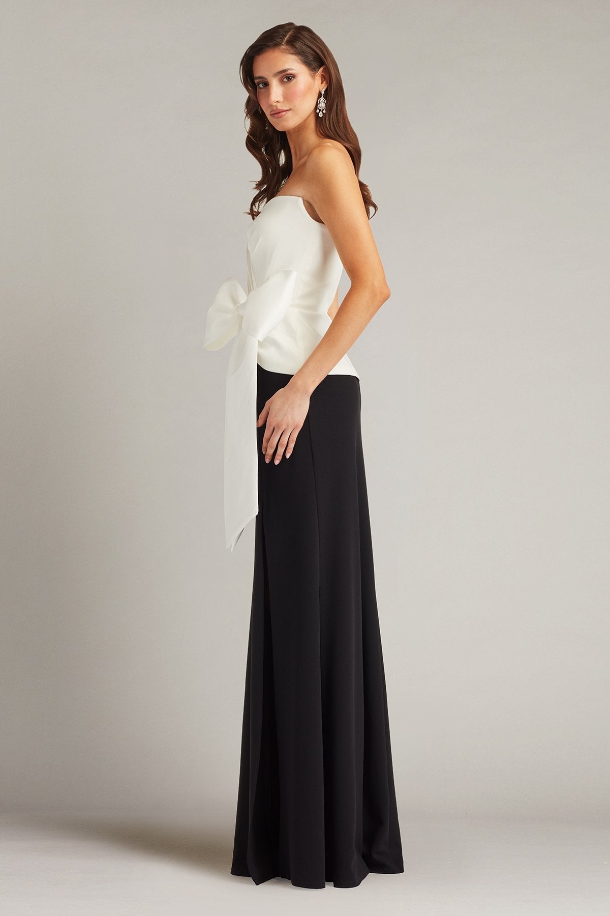 Prom Dresses Formal Long Slit Prm Dress White/Black