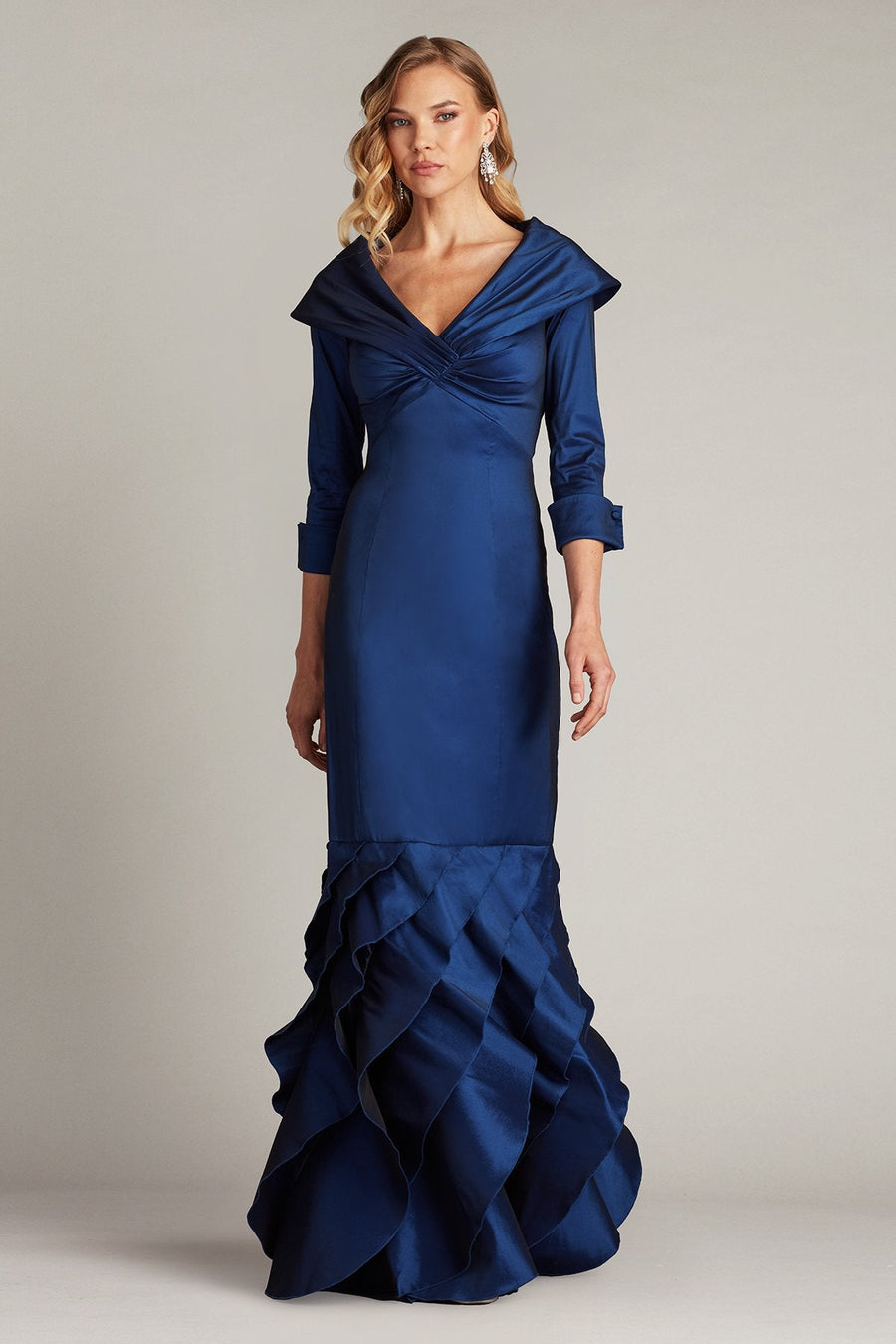 Formal Dresses Formal Long Ruffle Evening Dress Navy