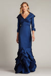 Formal Dresses Formal Long Ruffle Evening Dress Navy