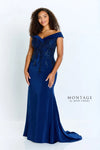 Formal Dresses Long Beaded Lace Bodice Formal Dress Navy Blue
