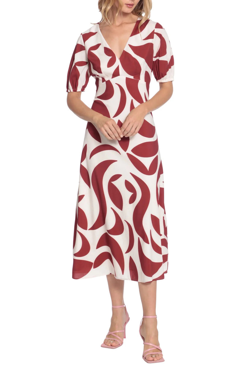 Cocktail Dresses Short Printed Cocktail Midi Dress Ivy Terra