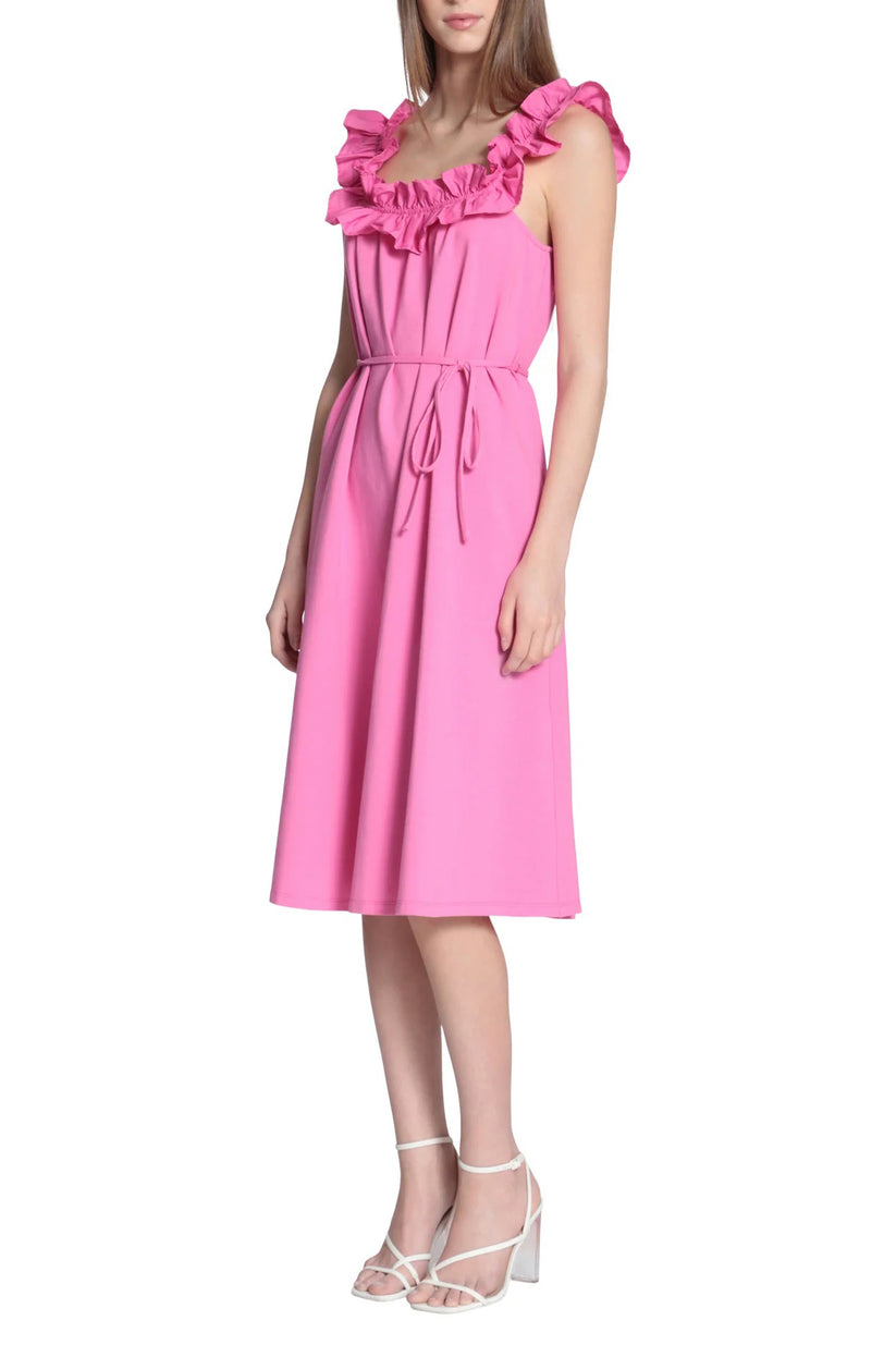 Cocktail Dresses Short A Line Ruffle Midi Cocktail Dress Strawberry