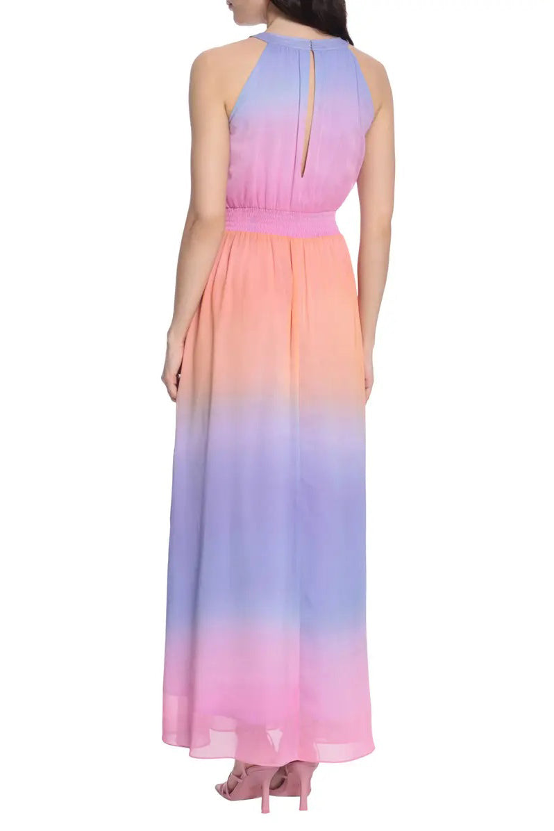 Formal Dresses Long Formal A Line Ombre Maxi Dress Pink Multi