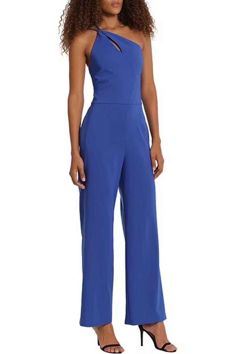 Jumpsuit Long Formal Keyhole Jumpsuit Blue
