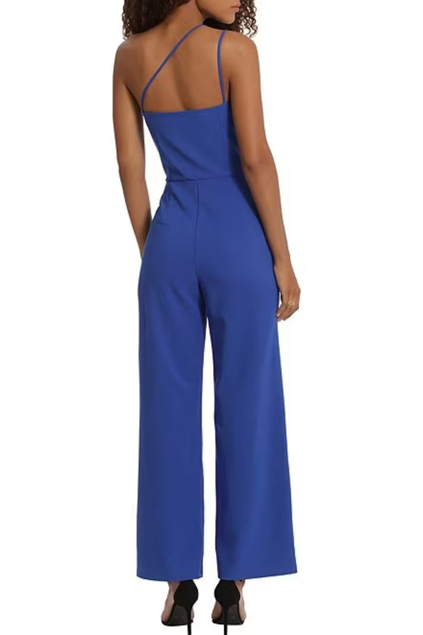 Jumpsuit Long Formal Keyhole Jumpsuit Blue