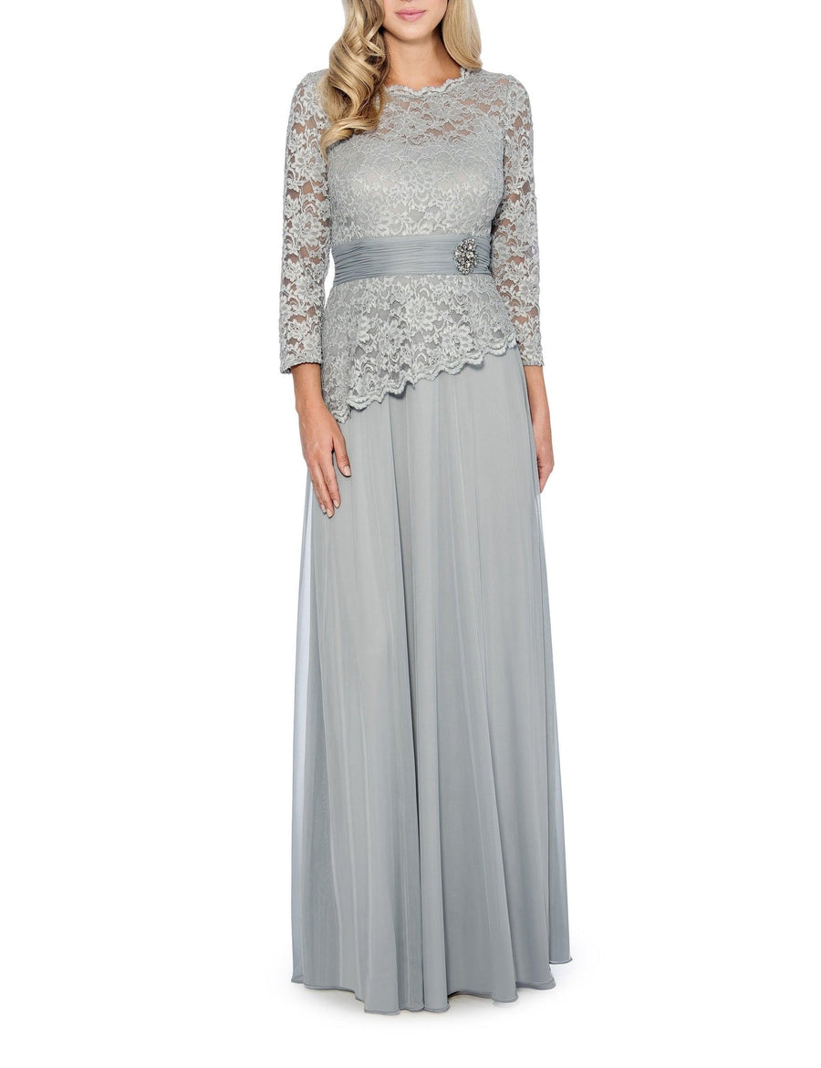 Decode 1.8 Long Sleeve Long Formal Mesh Dress - The Dress Outlet Decode 1.8