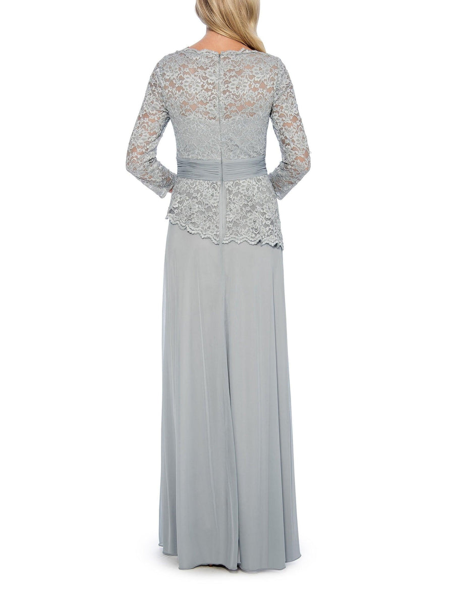 Decode 1.8 Long Sleeve Long Formal Mesh Dress - The Dress Outlet Decode 1.8