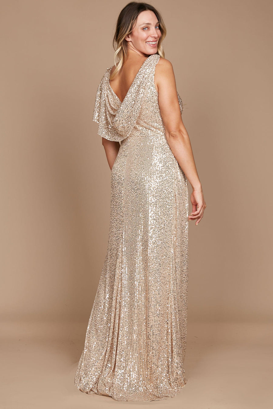 Formal Dresses Plus Size Formal Dress Fully Sequin Gown Gold