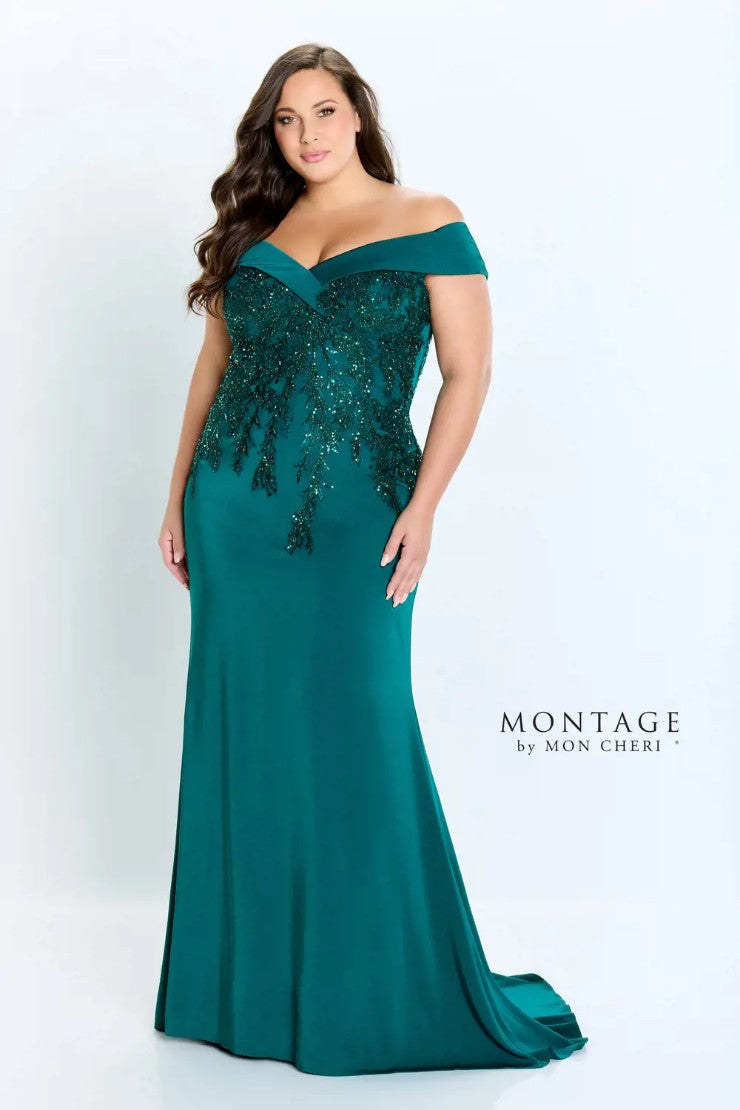Formal Dresses Long Beaded Lace Bodice Formal Dress Emerald