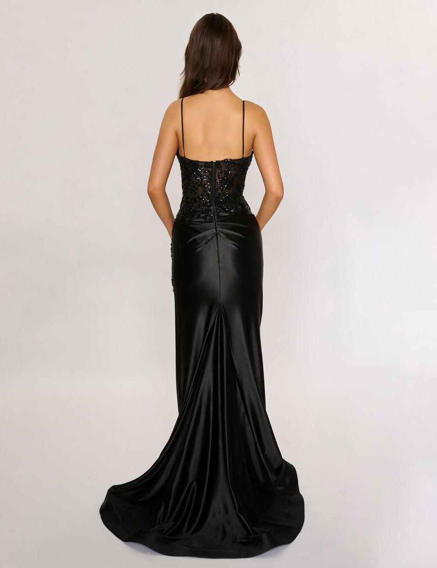 Prom Dresses Long Formal Slit Prom Dress Black