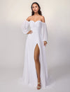 Wedding Dresses Long Slit Bridal Gown Wedding Dress Ivory