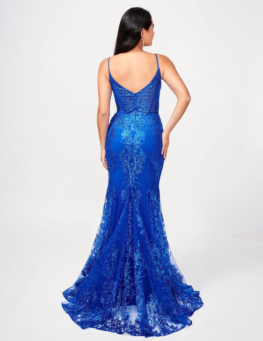 Prom Dresses Fitted Long Prom Formal Dress Royal