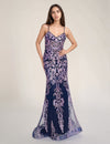 Prom Dresses Prom Long Formal Fitted Lace Dress Navy/Lilac