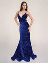 Prom Dresses Formal Long Prom Sequin Dress Royal