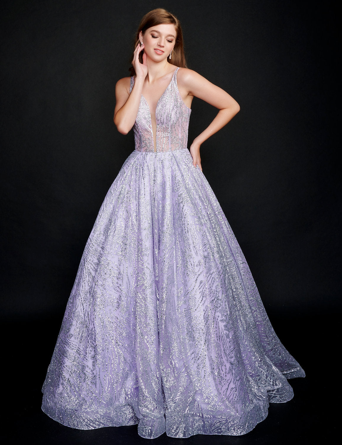 Prom Dresses Formal Long Prom A Line Dress Lilac