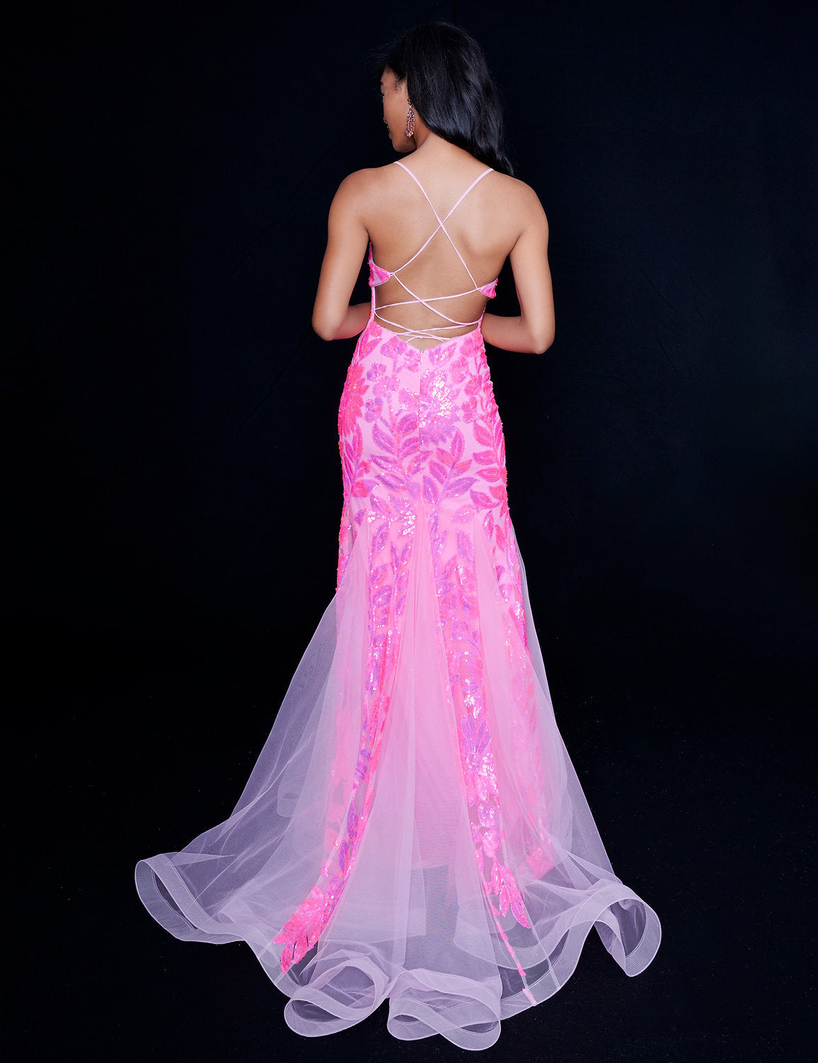 Prom Dresses Formal Long Prom Mermaid Sequin Dress Pink