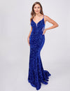 Prom Dresses Prom Long Velvet Sequin Formal Mermaid Dress Royal