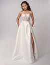 Wedding Dresses Long Bridal Gown Slit Wedding Dress Ivory