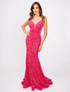 Prom Dresses Prom Long Velvet Sequin Formal Mermaid Dress Fuchsia