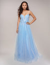 Prom Dresses Formal Long Glitter Prom Dress Baby Blue