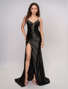 Prom Dresses Pleated Long Formal Prom Dress Black