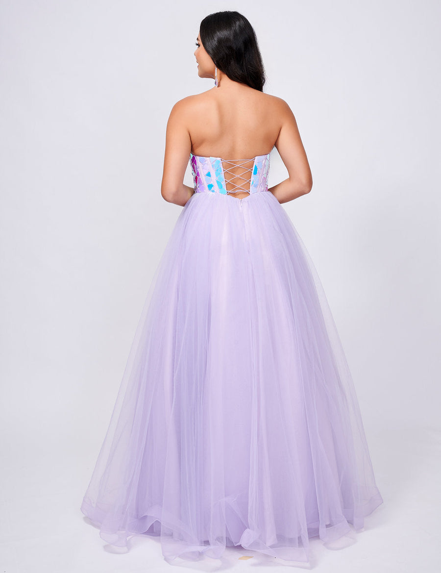 Prom Dresses Prom Long A Line Formal Lace Dress Lilac