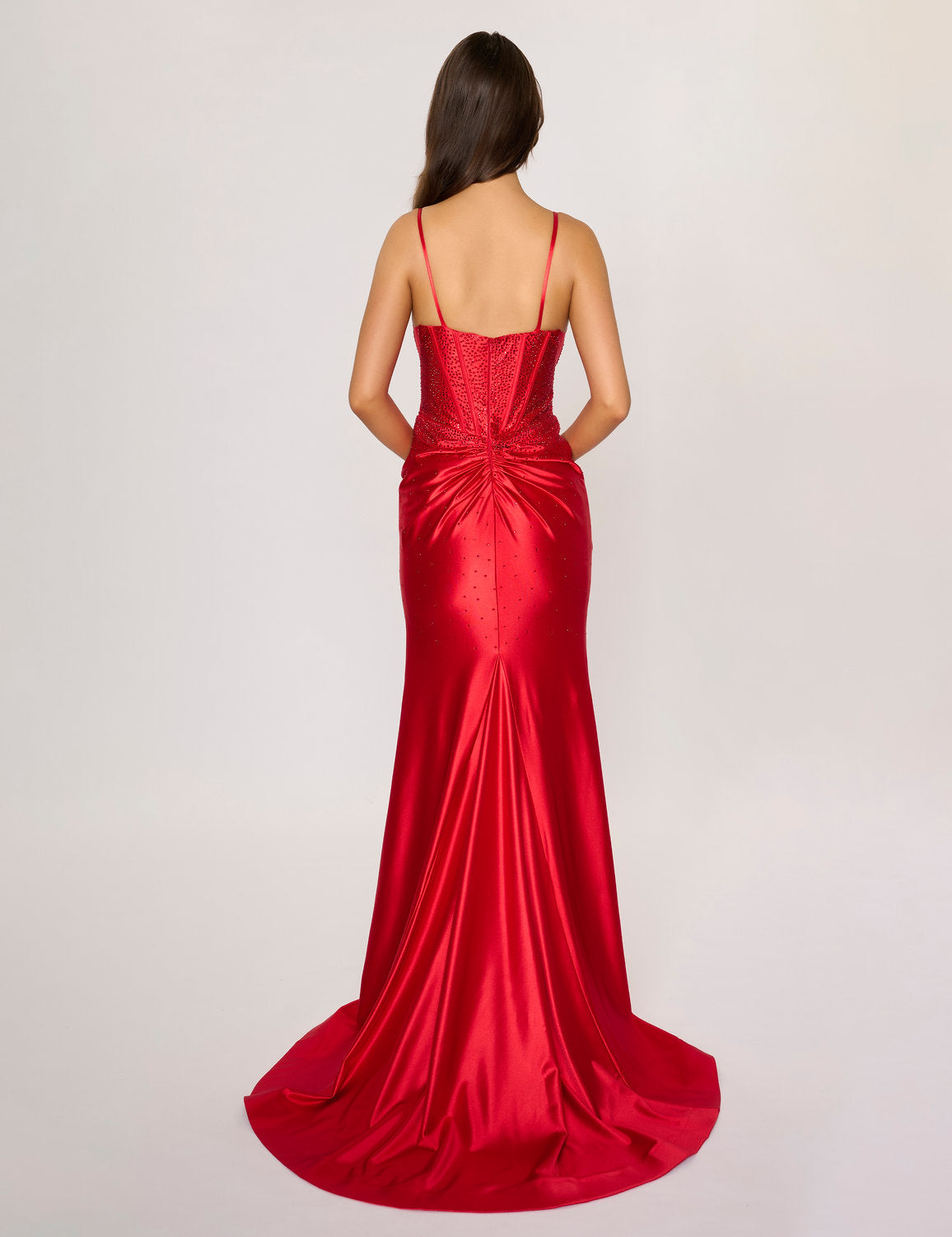 Prom Dresses Long Fitted Formal Evening Slit Prom Dress Red