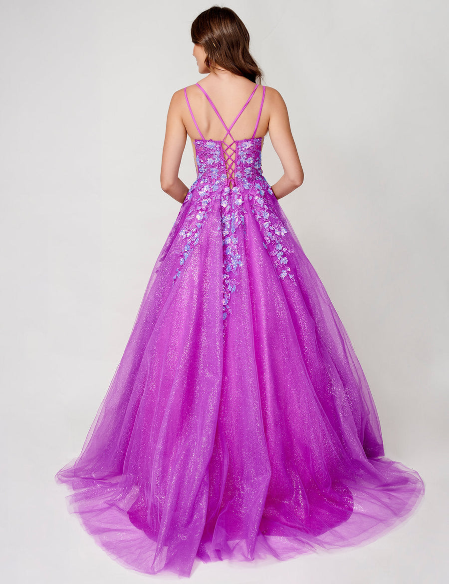 Prom Dresses A Line Long Sequin Prom Dress Purple