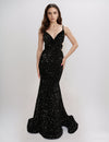 Prom Dresses Formal Long Prom Sequin Dress Black