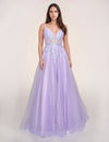 Prom Dresses A Line Long Formal Prom Glitter Dress Lilac