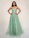 Prom Dresses Prom Long Formal A Line Lace Dress Sage