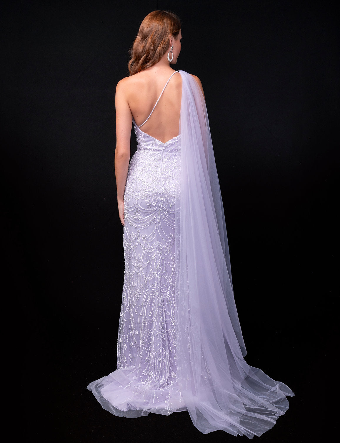 Prom Dresses Long Beaded Slit Prom Formal Dress Lilac