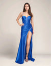Prom Dresses Long Formal Fitted Prom Slit Dress Royal