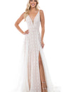 Wedding Dresses Long Wedding Slit Simple Dress Ivory Nude