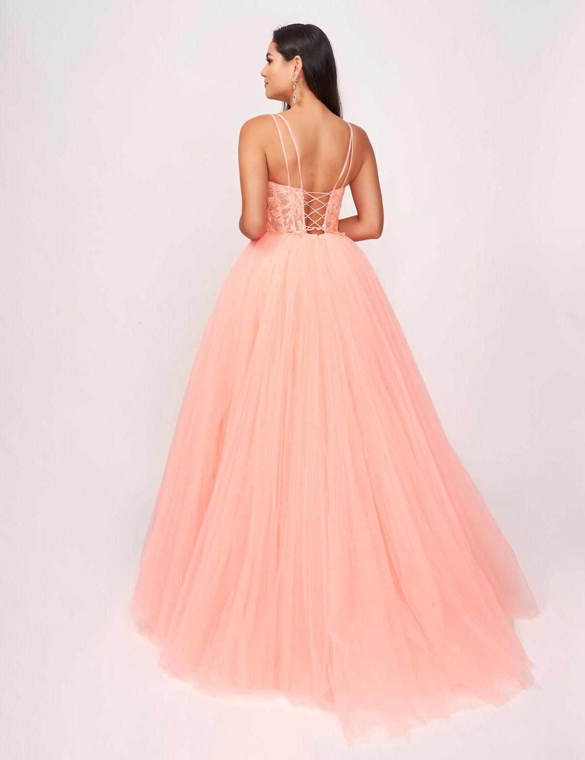 Prom Dresses Long Formal A Line Lace Prom Dress Coral