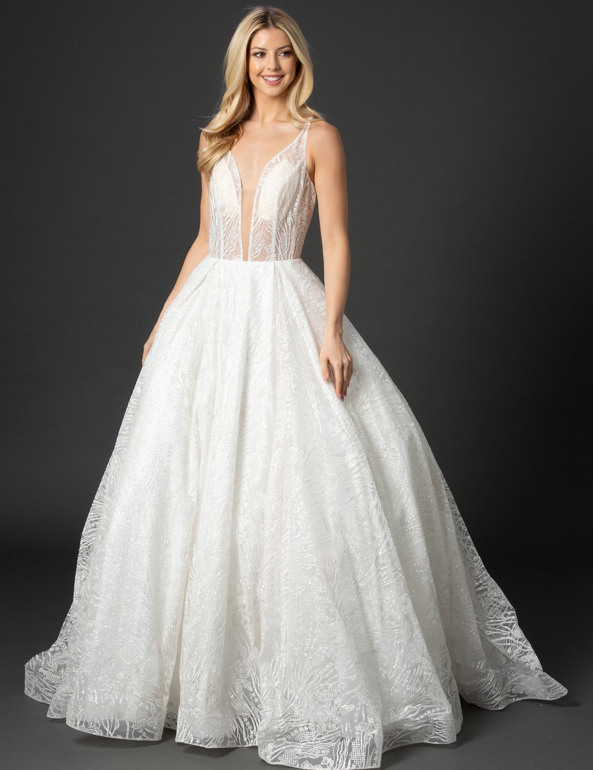 Wedding Dresses Long Bridal Gown Simple Weedding Dress Ivory/Nude