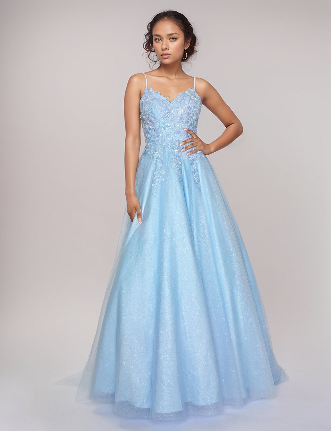 Prom Dresses Formal Long A Line Prom Dress Light Blue