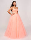 Prom Dresses Long Formal A Line Lace Prom Dress Coral