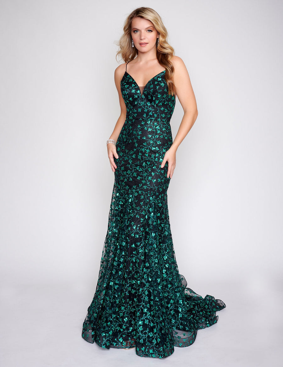 Prom Dresses Long Formal Prom Mermaid Dress Black/Green