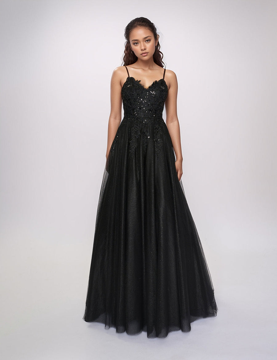 Prom Dresses Formal Long A Line Prom Dress Black